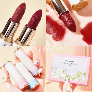 KISS BEAUTY NO.36000-03 Velvet Lipstick เซตลิปสติก สีสวย เนื้อเนียนนุ่ม1เซต ประกอบด้วยลิปสติก 3เฉดสี