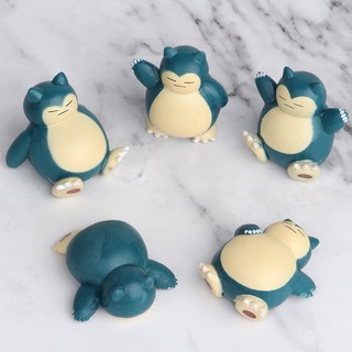 โมเดลฟิกเกอร์ PVC อนิเมะโปเกม่อน Snorlax 5 แบบ ของเล่น ของขวัญวันเกิด สําหรับเด็ก