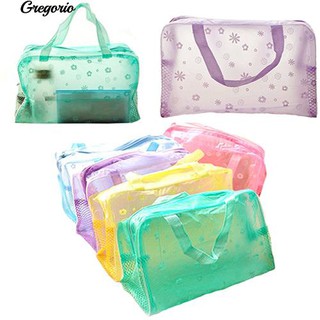 Gregorio Floral เครื่องสำอางค์กันน้ำที่โปร่งแสงกระเป๋าใส่กระเป๋าสำหรับอาบน้ำ