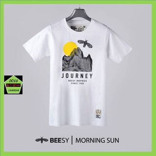 beesy เสื้อคอกลม ชาย หญิง รุ่น Morning Sun สีขาว