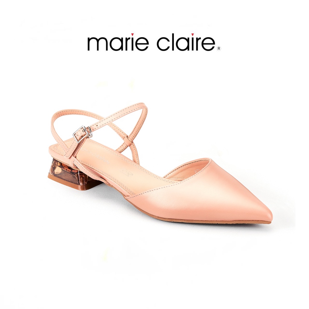 Bata บาจา ยี่ห้อ Marie Claire Eid Collection รองเท้ารัดส้น รองเท้าแฟชั่น ใส่ลำลอง ปาร์ตี้ สูง 1 นิ้ว สำหรับผู้หญิง รุ่น Xesy สีเบจ 6708267
