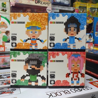 Nano Lego Block Toys Naruto Set of 4 นาโนเลโก้ ชุด 4 ลาย นารุโตะ Naruto Sasuke Kakashi Sakura Hanato