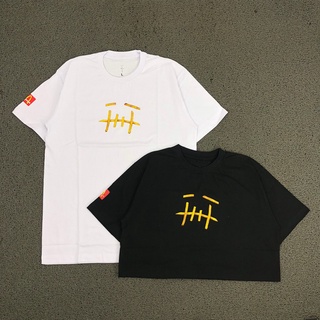 Travis SCOTT X MC เสื้อยืด แขนสั้น พิมพ์ลาย DONALD FRENCH FRIES WHITE &amp; BLACK ของแท้ พรีเมี่ยม