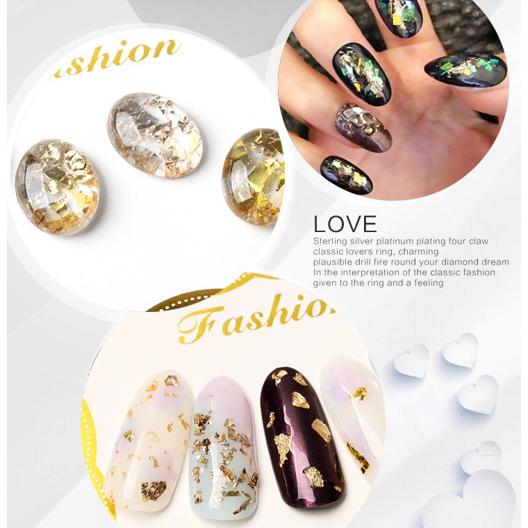 สีมาใหม่ ฟอล์ยติดเล็บ 2สี ฟอล์ยเงิน/ทอง ใช้ตกแต่งเล็บ - รูปที่ 3