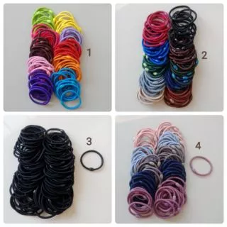 ยางรัดผม 13 แบบ 100 เส้น 82 บาท