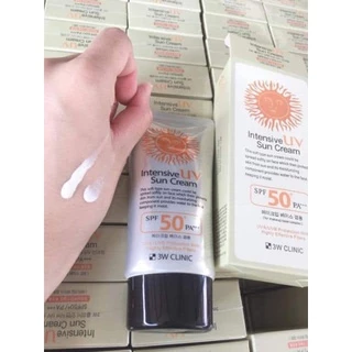 (มีส่งด่วน)Intensive UV Sunblock Cream กันแดด ครีมกันแดด 3W SPF50PA++