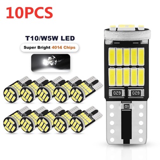 หลอดไฟอ่านหนังสือ Led W5W T10 Canbus 4014 SMD 6000K 168 194 Led 5w5 สําหรับติดป้ายทะเบียนรถยนต์ 10 6 2 ชิ้น