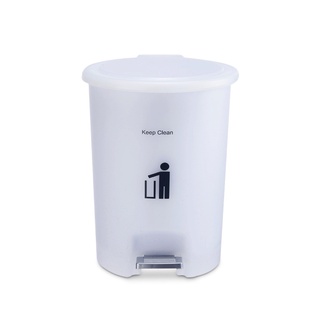 ถังขยะพลาสติกทรงกลม  COMBI WARE G2340-WHT สีขาว 9 L. ถังขยะ Round plastic trash bin COMBI WARE G2340-WHT white 9 L.