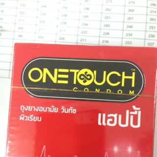 Onetouch Happy วันทัช แฮปปี้ ถุงยางอนามัย ขนาด 52 มม. ผิวเรียบ ผนังไม่ขนาน (บรรจุ 3ชิ้น/กล่อง)