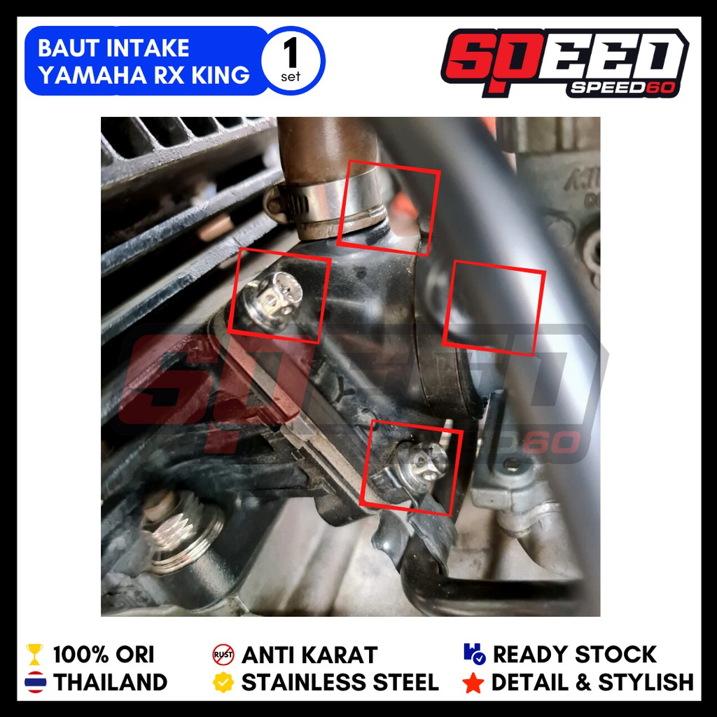 RX King Intake Block Intek Bolt Stainless King Nut Thailand Probolt Bolt