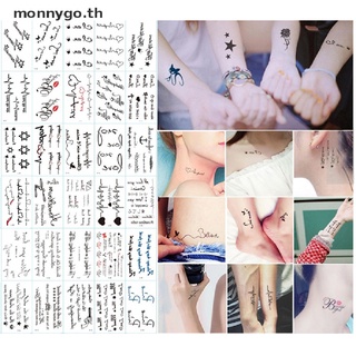 【monnygo】สติกเกอร์รอยสักชั่วคราว ลายผีเสื้อ ดอกไม้ กันน้ํา 30 ชิ้น ต่อชุด