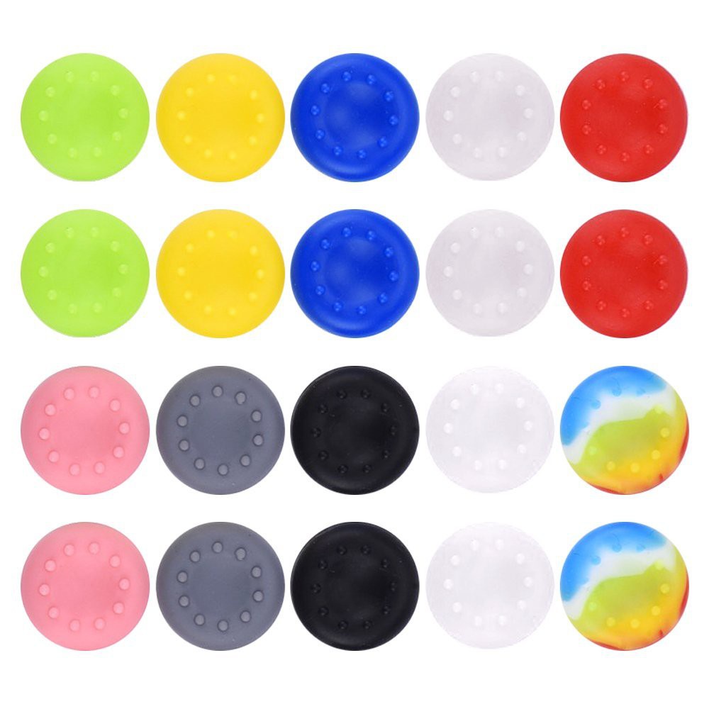 ซิลิโคน Thumb Stick Grips Caps Protect Cover สําหรับ PS4, Xbox 360, คอนโทรลเลอร์ PS3, หลากสี (ชุด 2 คู่)