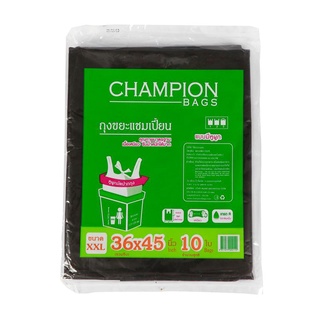 ถุงขยะแบบหูผูก 36x45 นิ้ว (แพ็ค 10 ใบ) CHAMPION ถุงขยะ Garbage Bags with Ties 36x45 inches (10/Pack) CHAMPION