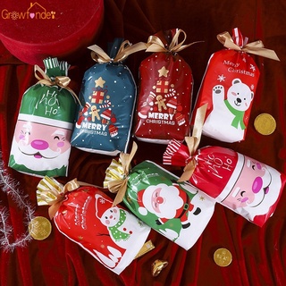 กระเป๋าริบบิ้น Merry Christmas สําหรับห่อของขวัญ 10 ชิ้น