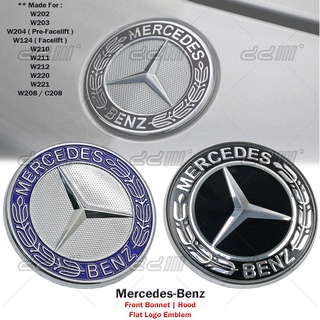 โลโก้สัญลักษณ์ Mercedes Benz W202 W203 W204 W205 W124 W208 W210 W211 W212 W213 W220 W221 57 มม. (สีฟ้า/สีดํา)