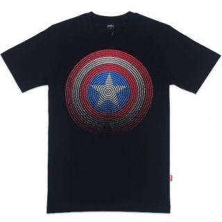 เสื้อยืดเสื้อยืดลิขสิทธิ์ มาร์เวล กัปตันอเมริกา Captain america MARVEL-9237-BL