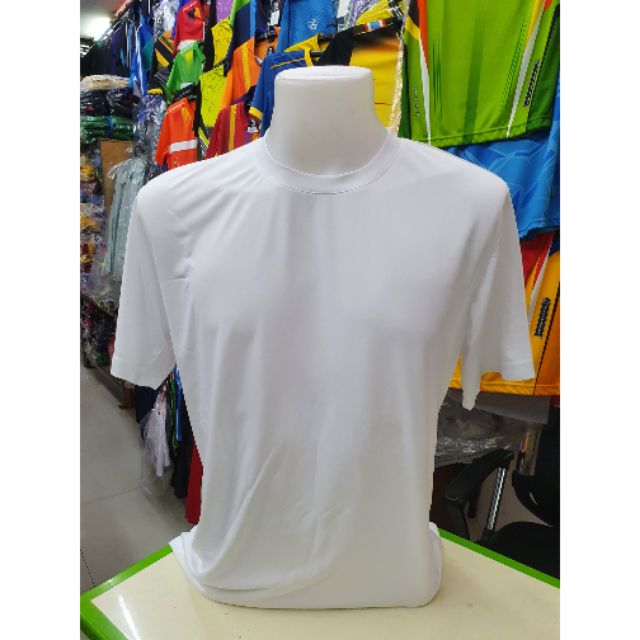 เสื้อกีฬาผ้าไมโคร สีพื้นขาว Premium เจ้าของร้านทำไว้ใส่เองแต่ผ้าดีมากอยากให้ลอง