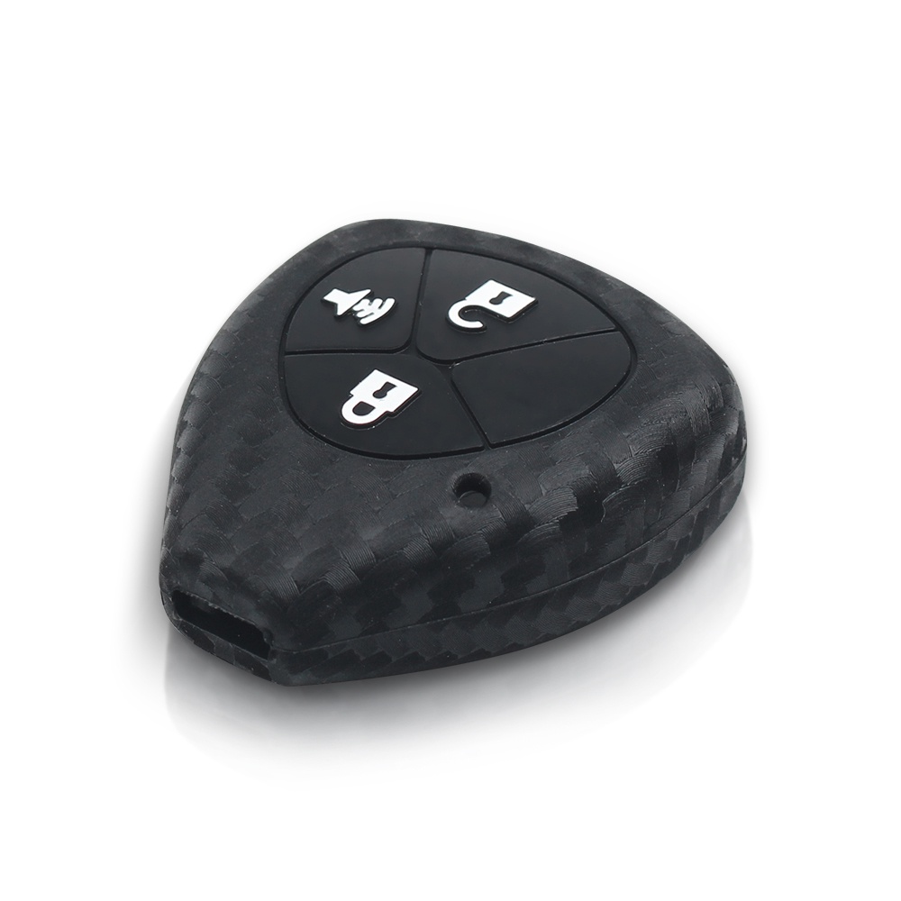 เคสกุญแจรถยนต์ คาร์บอนไฟเบอร์ 2 3 4 ปุ่ม สําหรับ Toyota Corolla Yaris Prado Tarago Camry RAV4 REIZ Crown Avalon - รูปที่ 2