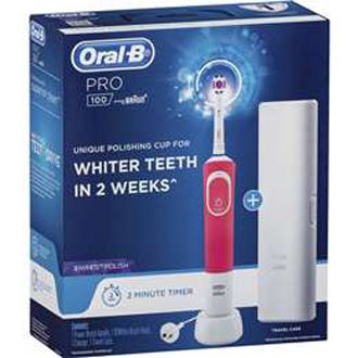 Oral-b Pro 100 3d White Polish Electric ToothbrushOral-b Pro 100 3d White Polish Electric Toothbrush