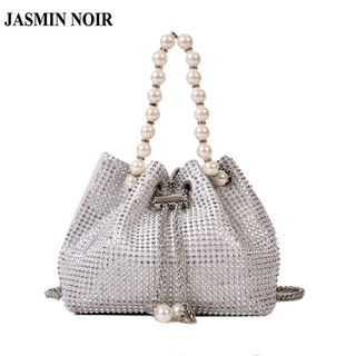 Jasmin NOIR กระเป๋าสะพายไหล่ ประดับเพชร แฟชั่นสําหรับสตรี