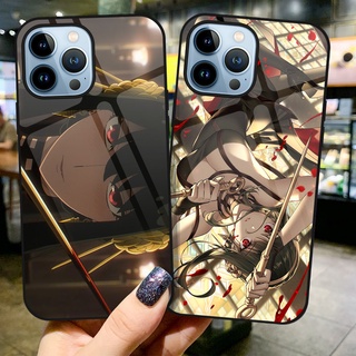 เคสโทรศัพท์มือถือกระจกนิรภัย แบบแข็ง ลายการ์ตูนอนิเมะ Spy×Family สําหรับ iPhone 11 13 Pro Max 12 iPhone 7 8 Plus SE 2020