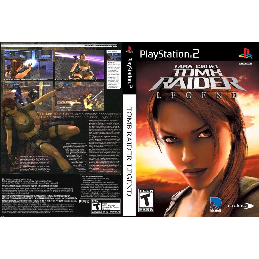 แผ่นเกมส์ PS2 Lara Croft Tomb Raider Legend คุณภาพ ส่งไว (DVD)