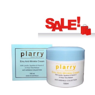 plarry EMU ANTI-WRINKLE CREAM (สีฟ้า) สำหรับกลางคืน EXPIRY 11/2025