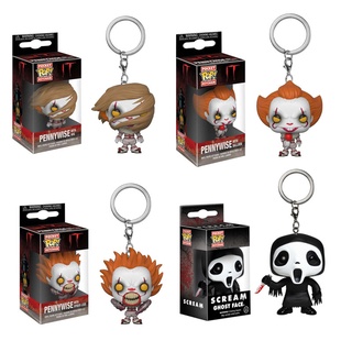 พวงกุญแจ ฟิกเกอร์ Funko POP Ghostface Scream Figurine Pocket Joker Chucky ของเล่น ของขวัญ สําหรับสะสม 1 ชิ้น