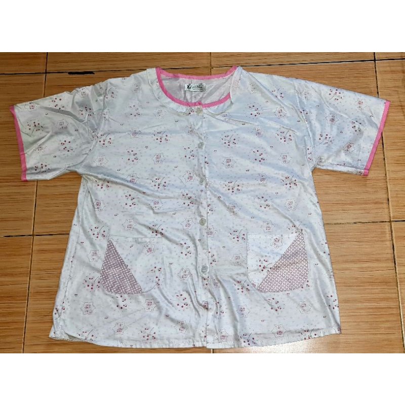 [PRELOVED] TOP PAJAMA PAJAMA PAJAMA FULL BUTTON SLEEVE BUSUI FRIENDLY