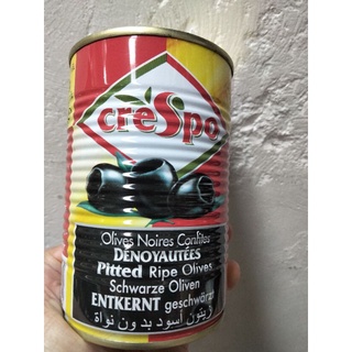 Crespo Pitted Ripe Olive In Brine มะกอกดำ ในน้ำเกลือ  ครีสโบ 425 กรัม