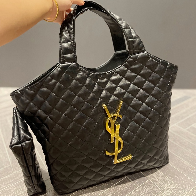 YSL Gaby Large Size Logo Quilted Texture Shopping Bag Women Tote Bag Shoulder Fashion . กระเป๋า