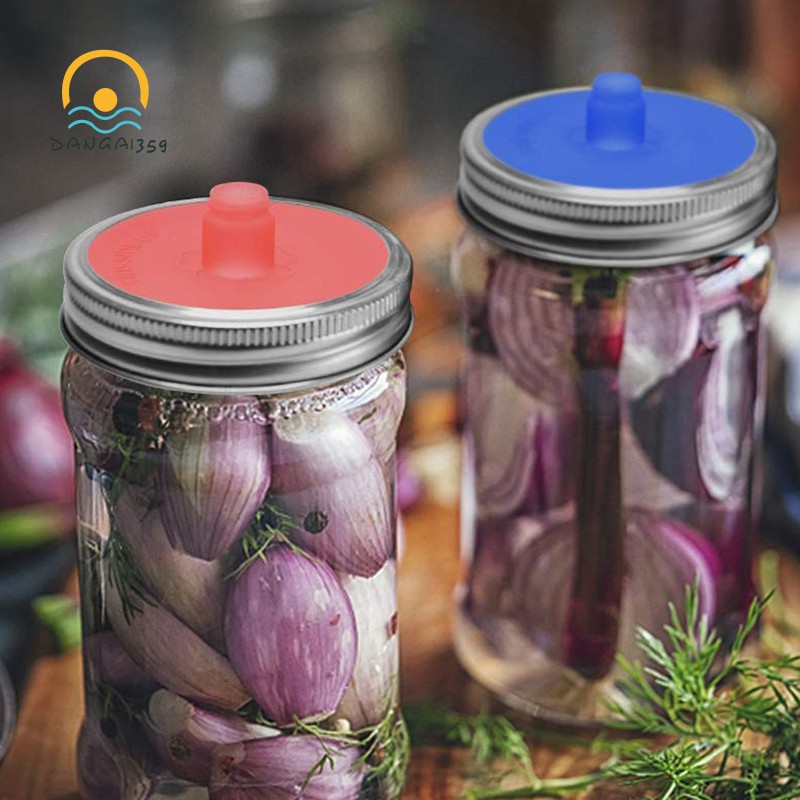 6 Waterless Airlock Fermenting Wide Mouth Mason Jar, FoodGrade