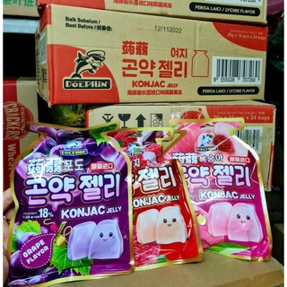 Captain Dolphin konjac lelly เยลลี่ญี่ปุ่น เยลลี่บุก 1 ห่อ มี 10 ชิ้น 300 กรัม คุ้มมากก