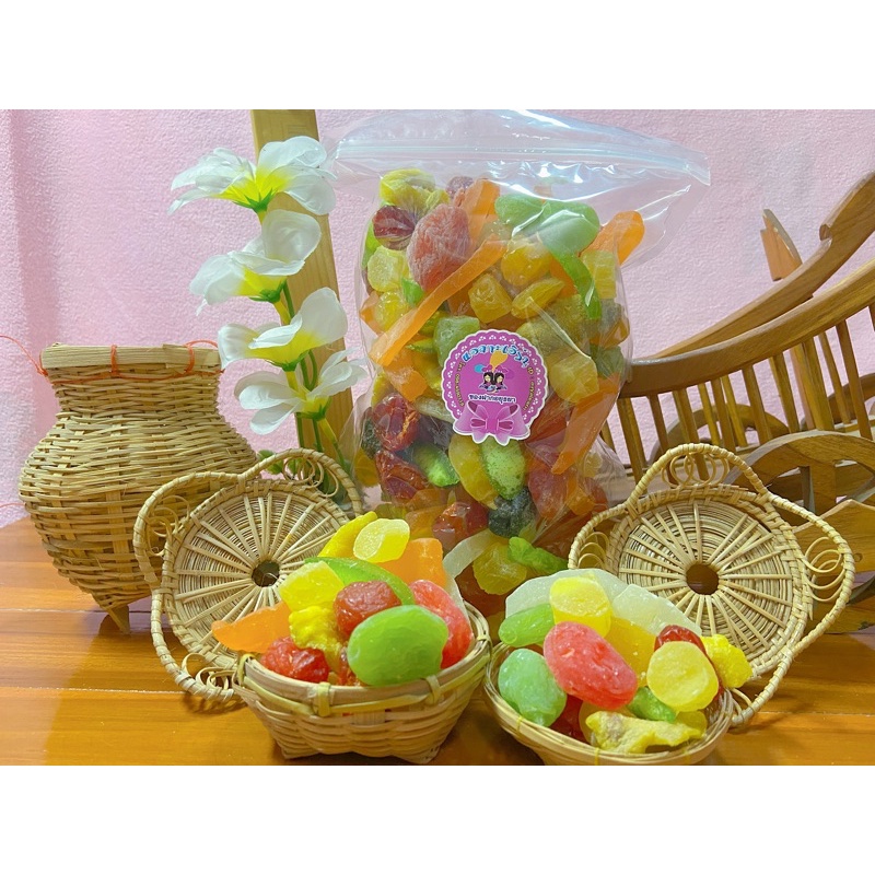 #ผลไม้อบแห้ง ผลไม้รวม รวมของดี ของอร่อยไว้ในแพ็คเดียว 800 g ราคา 165 บาท