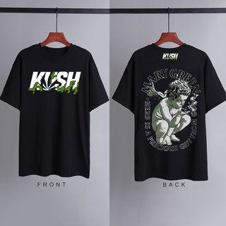 เสื้อเบลาส์ - KUSH Mary Green Design เสื้อยืดคอตตอนหลวมสไตล์วินเทจที่ได้รับแรงบันดาลใจมาจากผ้าฝ้ายส