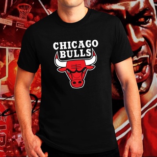 เสื้อยืดคอกลมTrend Chicago Bulls NBA เสื้อบาสเก็ตบอล Michael Jordan สำหรับผู้ชายS-4XL