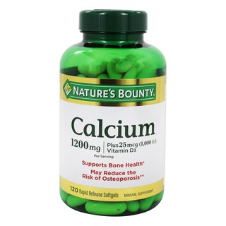 Natures Bounty, Calcium Plus Vitamin D3, 1,200 mg, 120 Rapid Release Softgels