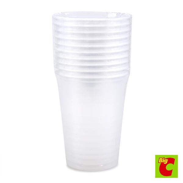 เบสิโค Clear Plastic Cupแก้วพลาสติกใส32 ออนซ์ แพ็ค10Besico 32oz. Pack10