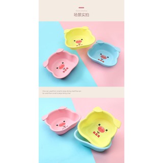 อ่างล้างหน้าเด็ก อ่างอเนกประสงค์ A0103 ไซส์ปานกลาง รูปหมู วัสดุปลอดภัย ทำจากวัสดุจากธรรมชาติ ขนาด 30 ซม.