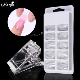 Monja แม่พิมพ์อะคริลิค UV เจล คริสตัล โพลี 15 มล. 10 สี สําหรับตกแต่งเล็บ DIY