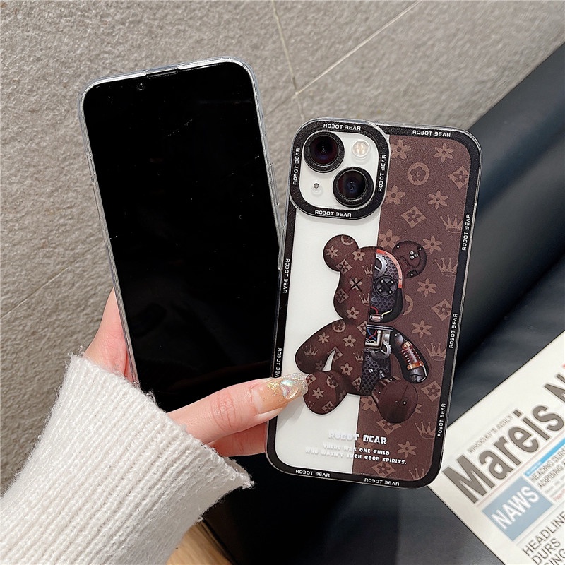 เคสนิ่ม กันกระแทก ลายหมีโหด สําหรับ for iphone 13 12 11 Pro Max 12 13 Mini XS Max XR X 8 7 Plus #8