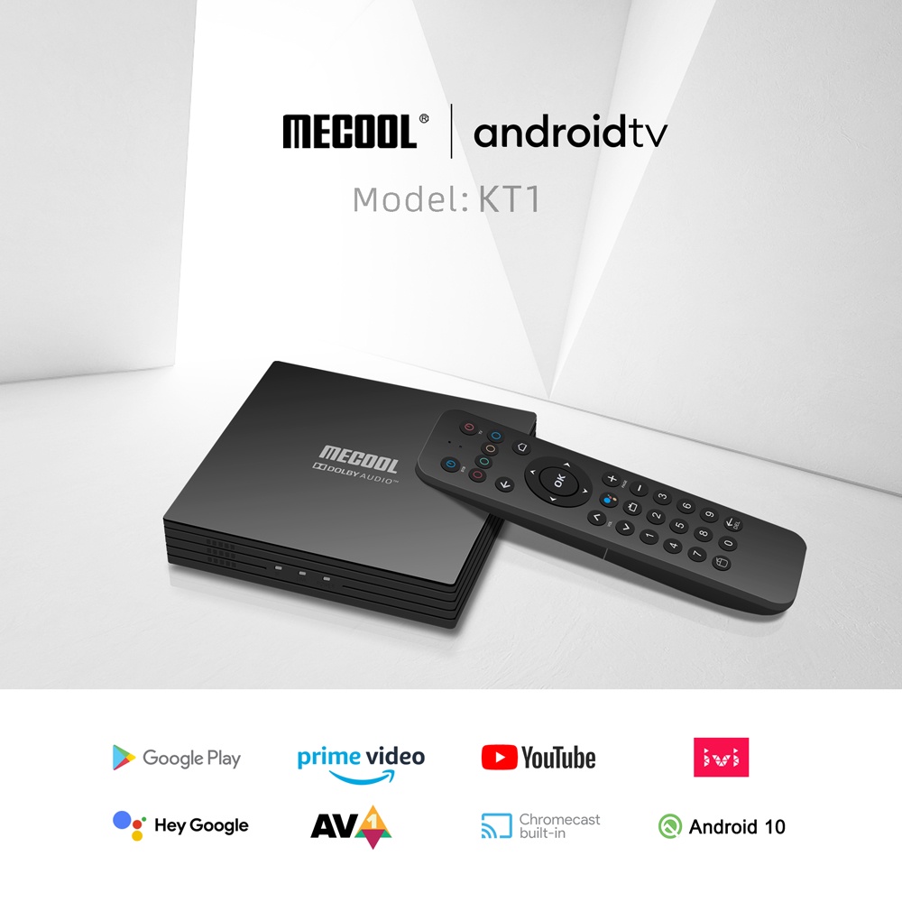 Mecool KT1 กล่อง 2 ระบบ ดูช่องทีวี Digital ฟรี + ระบบ Android TV IPTV ดูหนัง ดูรายการทีวีผ่านเน็ตฟรี (มีใบอนุญาติ)