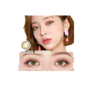 Midroo【COD】คอนแทคเลนส์บิ๊กอาย Buttered Bean สีกาแฟนมเกาลั ขนาดมินิ Coffee/ Gray/ Blue 1คู่-14.2mm