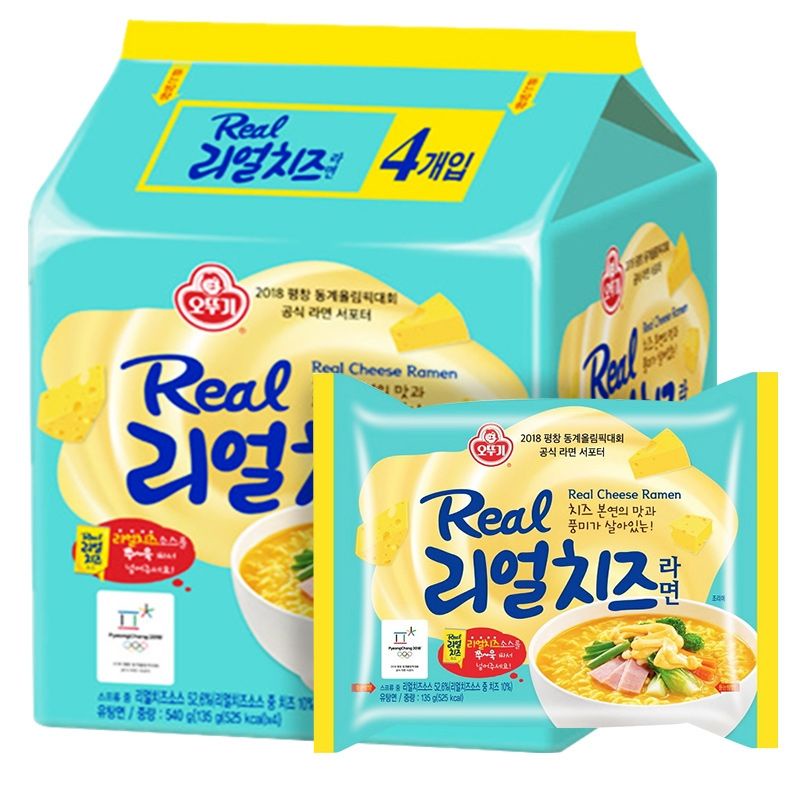 Ottogi real cheese ramen 135g×4ซอง