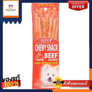 สลิคกี้ชิววี่สแนคแท่ง รสเนื้อ 50ก.SLEEKY CHEWY SNACK BEEF STICKS 50 G.