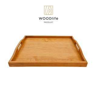 WOODlife ถาดไม้ ถาดเสิร์ฟ SERVING TRAY จากไม้แท้ธรรมชาติ มี 2 ไซส์