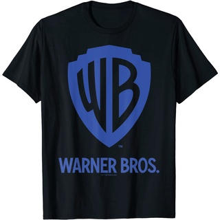 เสื้อยืด พิมพ์ลายโลโก้ Warner Brothers WB สีฟ้า สําหรับผู้ใหญ่S-5XL