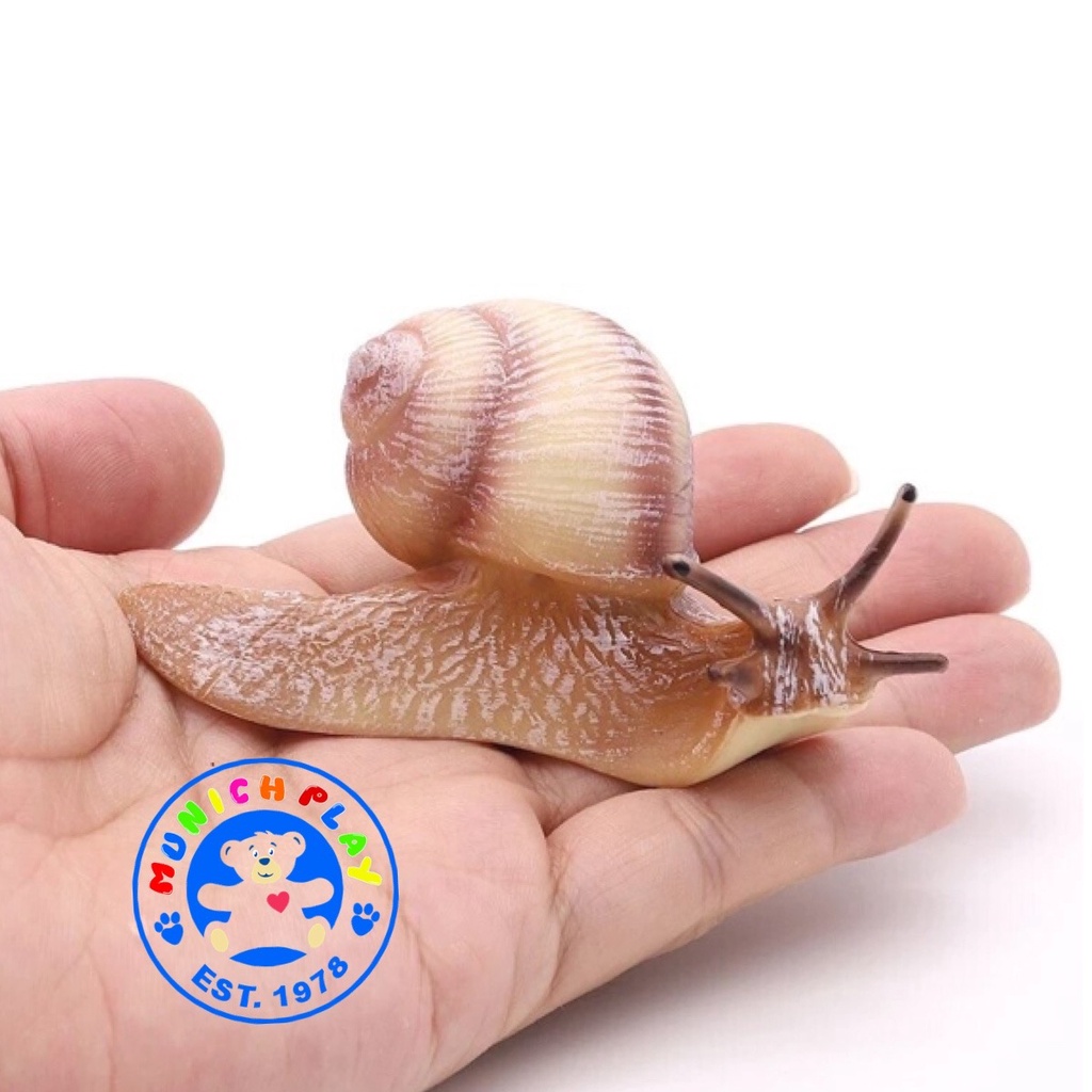 Munich Play โมเดลสัตว์ Snail หอยทาก ครีม ขนาด 9.10 CM (จากหาดใหญ่)