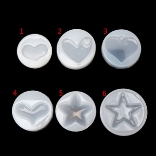 time* Heart Star Shape Jewelry Mold Silicone Epoxy Resin Casting Pendant Crystal Molds