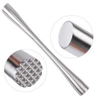 ☕☕☕เครื่องมือทำไวน์สแตนเลส ค็อกเทลน้ำแข็ง Swizzle Stick Fruit Muddle Pestle Popsicle Sticks Crushed Ice Hammer Bar Tools